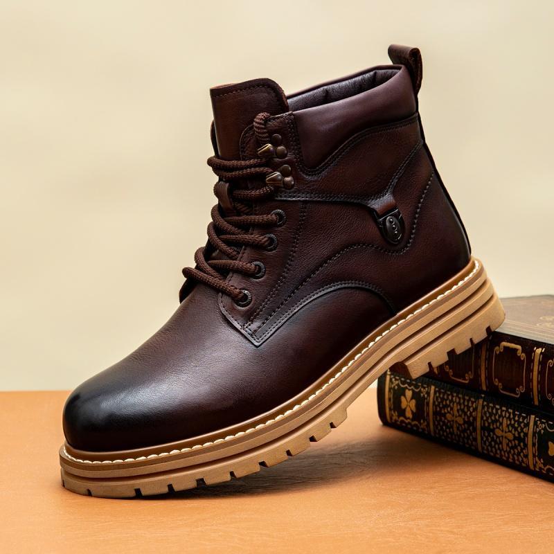 C422-Cemented Leather Boots-size:39-44 -$19-$20