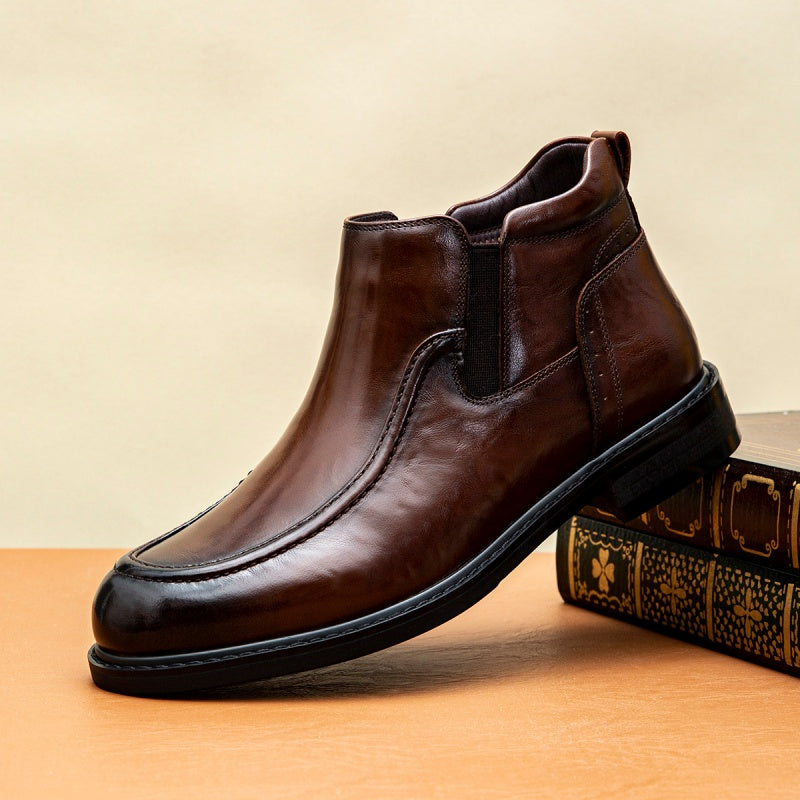 C425-Cemented Leather Boots-size:39-44 -$19-$20