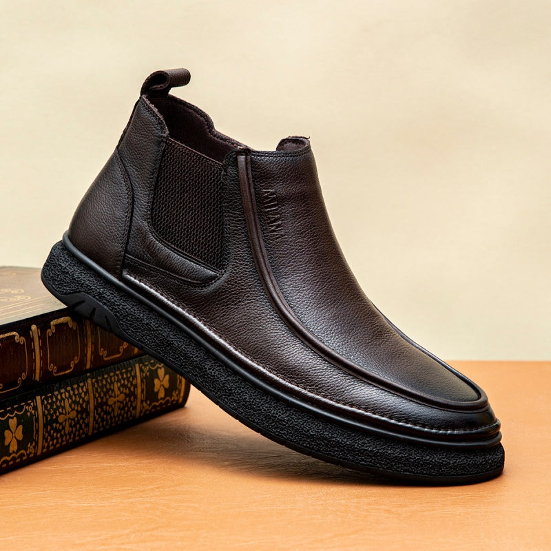 C426-Cemented Leather Boots-size:39-44 -$19-$20