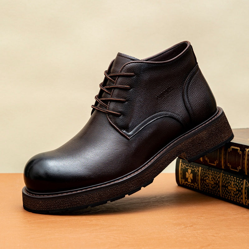 C432-Cemented Leather Boots-size:39-44 -$19-$21