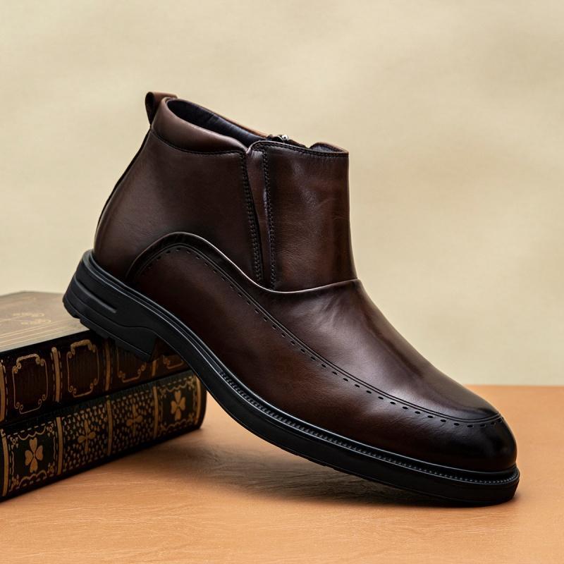 C434-Cemented Leather Boots-size:39-44 -$19-$21