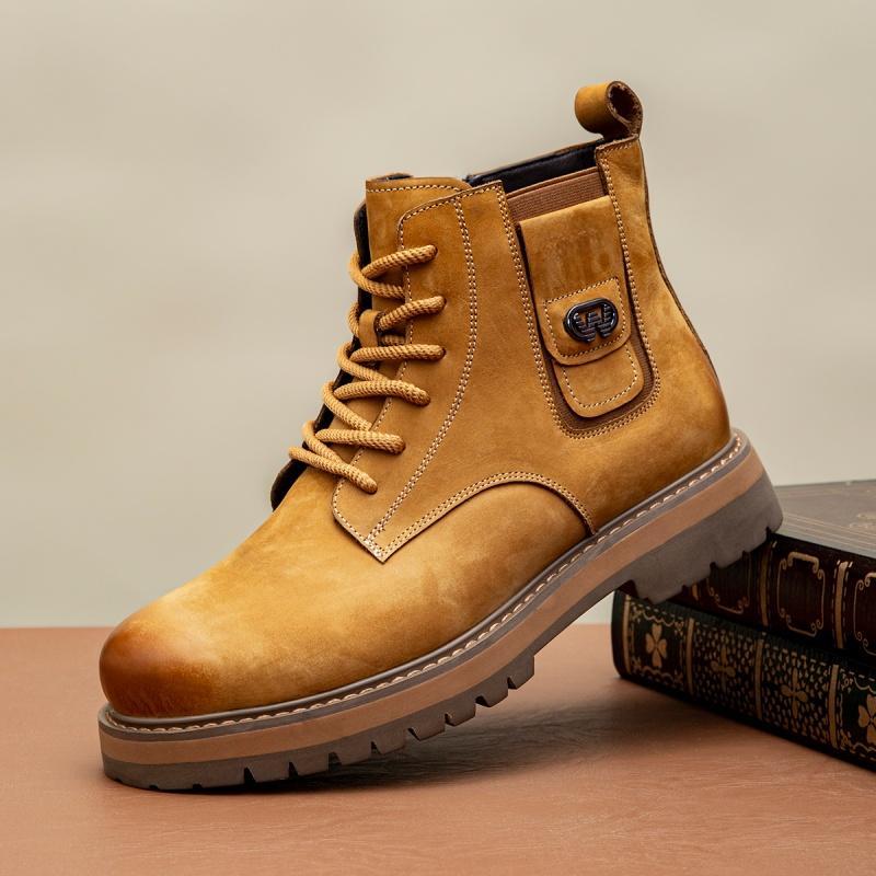 C434-Cemented Leather Boots-size:39-44 -$19-$20